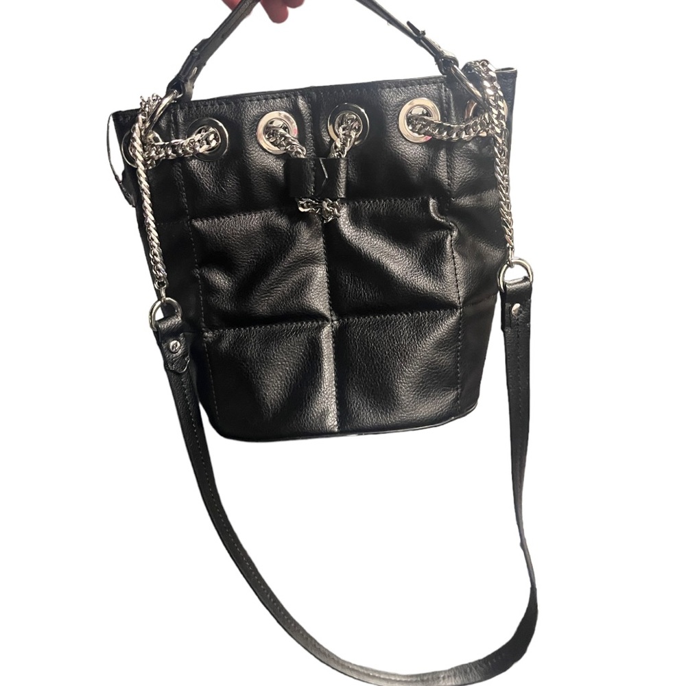 Zara faux leather bucket bag